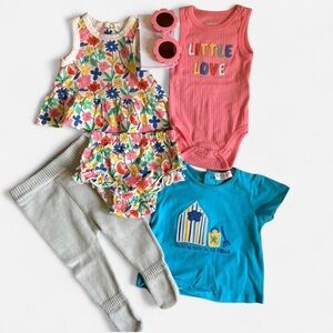 Little Love Pink Ribbed Baby Bodysuit - Kids Other